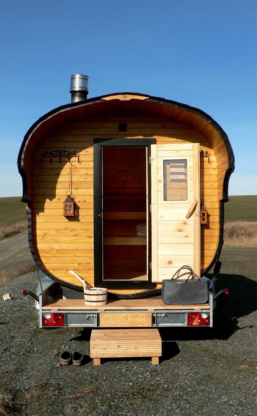 das große Saunafass in Vermietung